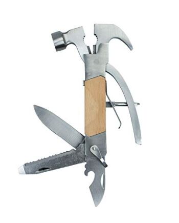 Gadget Storm Młotek Multitool, 10-częściowy zestaw narzędzi wielofunkcyjnych, ze stali nierdzewnej, narzędzie kieszonkowe, prezent na Dzień Ojca