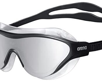 Arena The One Mask Swim Goggles for Men and Women, Silver/Black, Mirror Lens