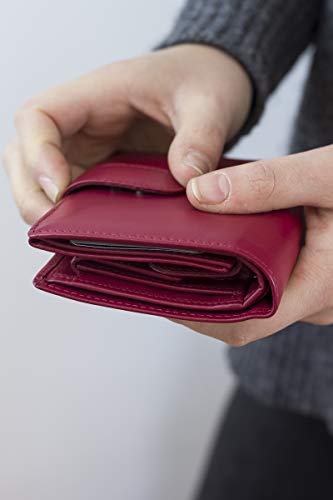 LEAS Damski portfel z zewnętrznym zamkiem i dużą kieszenią na monety o - obrazek 2