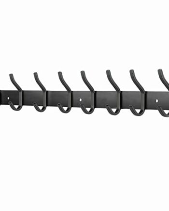 Wieszak garderobiany ze stali nierdzewnej, listwa z haczykami na ubran