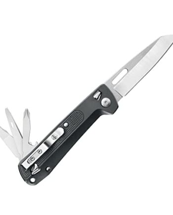 Leatherman FREE K2 - multi-tool kempingowy i survivalowy, narzędzie dla majsterkowiczów wykonane w USA z 8 wbudowanymi narzędziami, funkcją blokady, śrubokrętami i otwieraczem do butelek