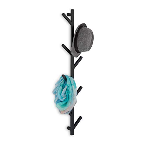 Relaxdays Garderoba ścienna z 8 haczykami, zajmuje mało miejsca, dekor