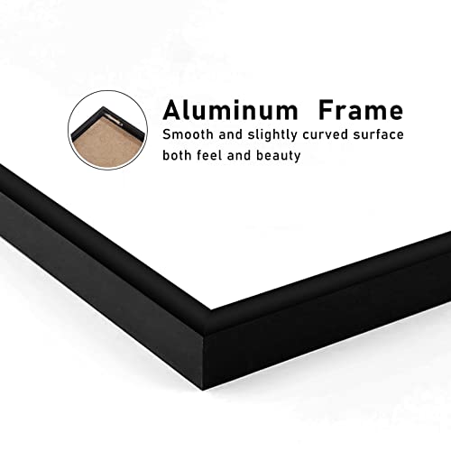 Ramka na zdjęcia w formacie A2, klasyczna, czarna aluminiowa ramka z certyfikatem ze szkłem akrylowym, poziome i pionowe formaty, do dekoracji ścian i domu, zestaw 2 sztuk - obrazek 6