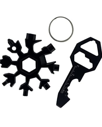 Prezenty dla mężczyzn, 18 w 1, płatki śniegu, narzędzie wielofunkcyjne, otwieracz do butelek i przecinarka lin, klucze dla mężczyzn, taty, mężczyzny, narzędzie wielofunkcyjne na prezent na Dzień Ojca, urodziny, kemping, podróż