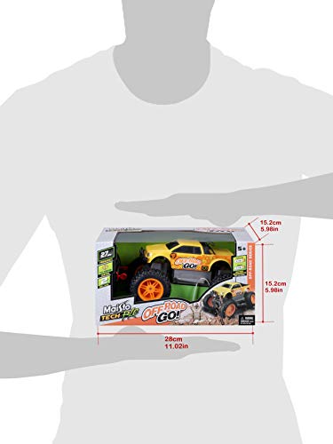 Maisto Tech R/C Off Road Go RTR: zdalnie sterowany samochód w wersji Monstertruck, od 5 lat, z pilotem zdalnego sterowania i bateriami, 21 cm, żółto-pomarańczowy (581762) - obrazek 6