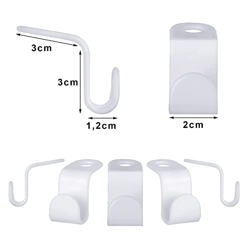 Catelves 36 sztuk wieszaków na ubrania, wieszaki na ubrania, oszczędzające miejsce, wieszaki na ubrania, mini haczyki, do szafy na ubrania, szafy na ubrania, garderoby (czarno-białe) - obrazek 7