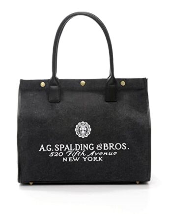 Torba Tote Elsa A.G. SPALDING & BROS. Czarny Płótno Bawełna Kobiety, Czarny