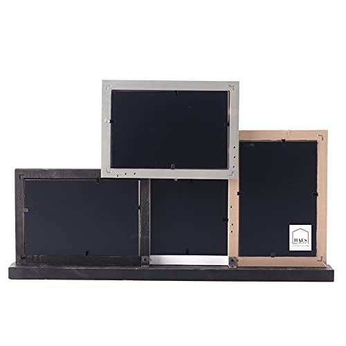 HAES DECO - Ramka na zdjęcia kolaż/drewniana galeria obrazów Honfleur ze standardem do kolażu 10x10 i 3X 10x15 (rozmiar 42 x 27 cm) - MP131 - obrazek 2