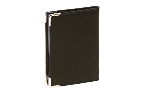 LEAS Portfel na dowód tożsamości, skóra naturalna, czarna kolekcja kar - obrazek 5