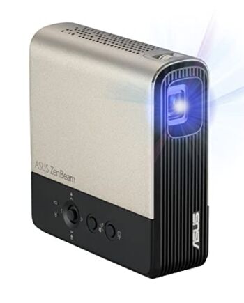ASUS ZenBeam E2 - Pico Przenośny mini projektor LED WVGA - 854 x 480-300 lumenów - HDMI - Wbudowana bateria 6000 mAh 4 godziny pracy - 32 db - Wbudowane głośniki 3W - 125% Rec.709 & 100% sRGB