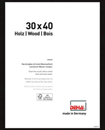 DEHA Design Ramka na zdjęcia Fontana, 30 x 40 cm, Czarny