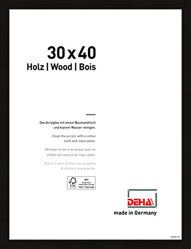 DEHA Design Ramka na zdjęcia Fontana, 30 x 40 cm, Czarny