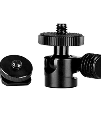 koolehaoda 1/4 Mini BallHead & Hot Shoe Adapter do montażu na statywie