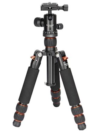 Koolehaoda Mini statyw stołowy ze stopu aluminium 7.5-21 cali z regulacją wysokości z torbą do przenoszenia kamery wideo DSLR, obciążenie do 13 funtów / 6 kg. (H-55)