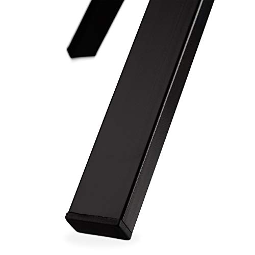 Relaxdays Metalowy wieszak na ubrania, wolnostojący stojak na kurtki, 9 haczyków, garderoba stojąca, 184 x 61 x 54,5 cm, czarny - obrazek 2