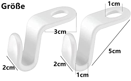 Wieszak na ubrania, nie zajmuje dużo miejsca, 60 sztuk, haczyki łączące, wieszak na ubrania, uchwyt łączący do wieszaków na ubrania (biały) - obrazek 7