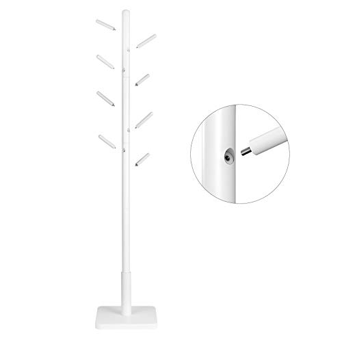 VASAGLE Drewniany wieszak na ubrania, stojak na nogi z 8 haczykami, 3 - obrazek 3