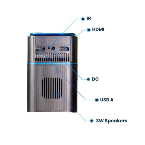 Lenso See, Mini projektor Wi-FI, obsługuje rozdzielczość 1080p Full HD 4K, Pico USB-C, kompatybilny z iPhone Android Fire TV Stick, przenośny projektor, Netflix TV, HDMI Bluetooth - obrazek 3