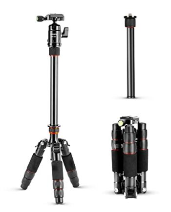 Przenośny mini statyw, statyw biurkowy Fotopro z włókna węglowego z głowicą kulową 360 stopni i drążkiem przedłużającym, maksymalne obciążenie 8 kg.