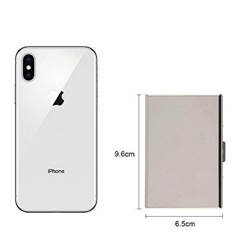 Vicloon Metalowy portfel na karty, ultra cienkie, aluminiowe, metalowe - obrazek 6