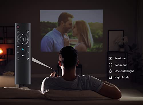 Projektor 2,4 G + 5 G WiFi Full HD Native 1080p obsługuje 4 K, Bluetooth 5.0, korekta 4P, 60% zoom dobry do TV Stick. Smartfon, Xbox, PS4. - obrazek 3