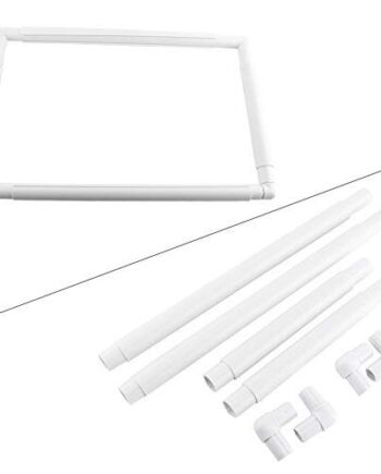 Walfront Uniwersalna ramka z klipsami, kwadratowa plastikowa rama do haftu krzyżykowego do haftowania, pikowania, haftu krzyżykowego, igłowego, jedwabnego malarstwa (43,1 x 43,1 cm)