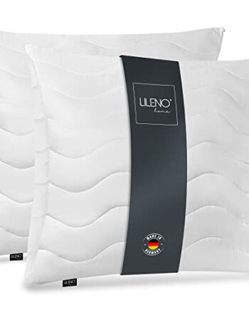 LILENO HOME Poduszka wypełniająca poduszkę 80 x 80 cm, zestaw 2 szt. – pikowana poduszka wewnętrzna 80 x 80 cm dla alergików – poduszka z mikrofibry jako poduszka na sofę, poduszka dekoracyjna i poduszka na kanapę można prać w temperaturze 40°C