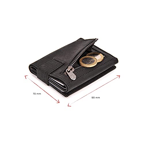 DONBOLSO® Wallety 2 I Slim Wallet w formacie karty kredytowej ze skóry z ochroną RFID - obrazek 4