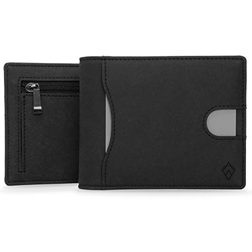 portfel - męski portfel dwukrotnie z zakładką - portfel kart blokujący