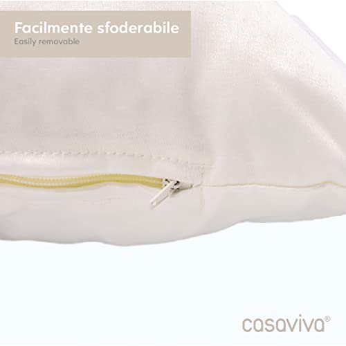 Casaviva® Zestaw 2 Satynowe poduszki meblowe Premium cm 50 x 50 Double Face wodoodporne, wysuwane we Włoszech eleganckie i nowoczesne. (Jasnoniebieski i Różowy Malarstwo, wkładki) - obrazek 5
