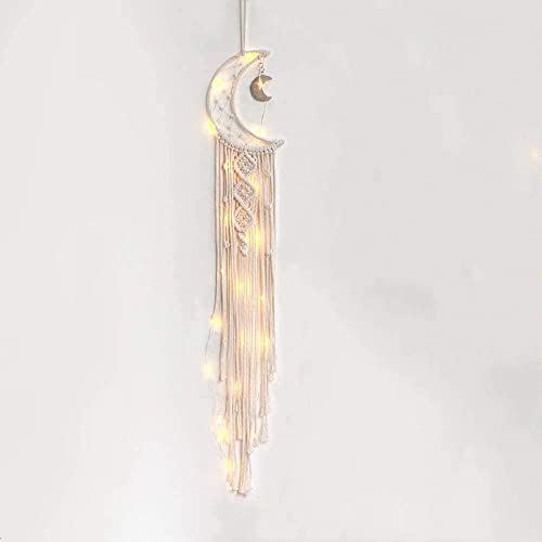 Makrama, łapacz snów dla dzieci, łapacz snów, w stylu boho, do sypialni, na balkon, do salonu, pokoju dziecięcego, dekoracja (beżowo-biały) - obrazek 4