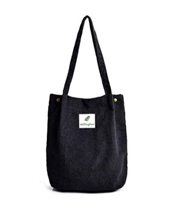 WillingFun Torba damska Cord Tote Bag Umhaenge Shopper Casual torebka Chic plecak szkolny do biura wycieczkę szkolną zakupy