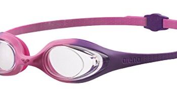 Arena Uniseks Dzieci Spider JR Okulary do Pływania, Różowy/Fioletowy