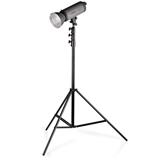 Walimex pro AIR 355 statyw do lamp – statyw świetlny z amortyzatorem powietrznym, wysokość maks. 355 cm, nośność 8 kg, bardzo wysoka i stabilna, aluminium, statyw do fotografii na zewnątrz, czarny - obrazek 2