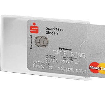 Durable 890319 Etui na kartę (z ochroną RFID), opak. 3 sztuki, przezro