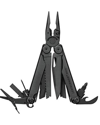 LEATHERMAN - Wave Plus Multi-Tool, legendarne narzędzie wielofunkcyjne z 18 narzędziami, czarne z kaburą MOLLE