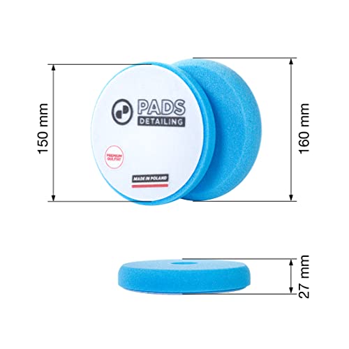 DetailingPads Zestaw 5 padów polerskich – gąbka do polerowania 150 mm – zestaw padów polerskich 150 mm – zestaw do polerowania samochodu – renowacja lakieru – gąbka do polerowania 150 mm – pad do polerowania 150 mm – pianka do polerowania (płyty) - obrazek 8