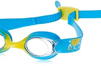 Speedo Gogle pływackie dla niemowląt Sea Squad Illusion, turkusowe/żół