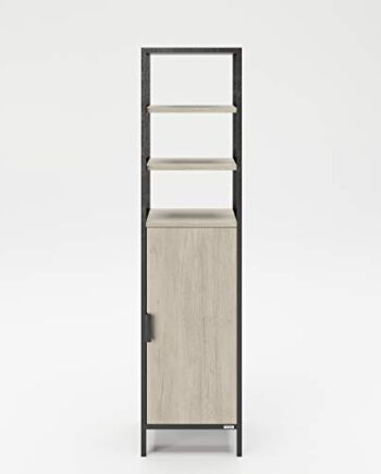 PLAYBOY 326203EW regał łazienkowy z 3 przegródkami i drzwiami 1, dąb dziki, 37 x 150 x 30 cm