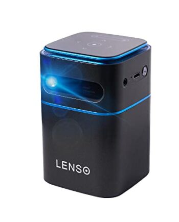 Lenso See, Mini projektor Wi-FI, obsługuje rozdzielczość 1080p Full HD 4K, Pico USB-C, kompatybilny z iPhone Android Fire TV Stick, przenośny projektor, Netflix TV, HDMI Bluetooth