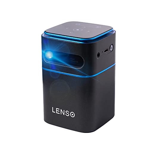 Lenso See, Mini projektor Wi-FI, obsługuje rozdzielczość 1080p Full HD 4K, Pico USB-C, kompatybilny z iPhone Android Fire TV Stick, przenośny projektor, Netflix TV, HDMI Bluetooth