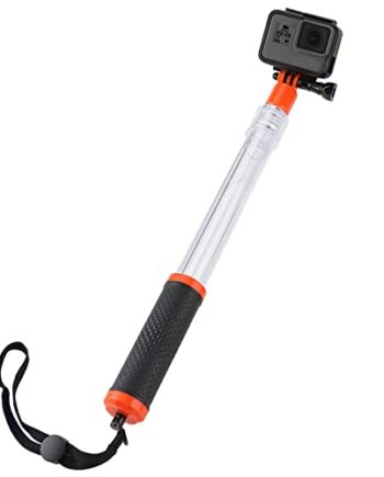 TELESIN Wodoodporny przezroczysty pływający monopod wysuwany kijek do selfie do GoPro Hero 9/8/7/6/5/4 Osmo Action Insta360