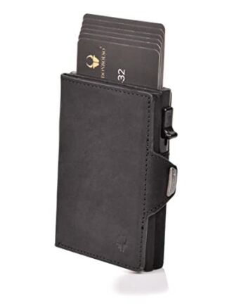 DONBOLSO Portfel Flip, Vintage czarny, Mit Münzfach, Vintage