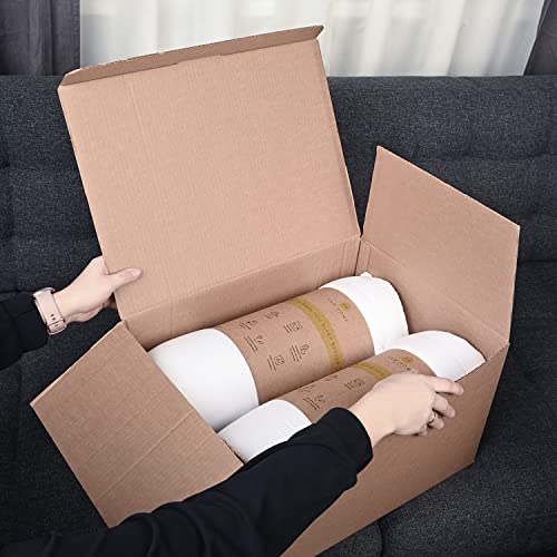 Poduszki 40 x 80 cm, zestaw 2 sztuk, białe, 40 x 80 cm, zestaw 2 sztuk, poduszki do spania – Made in Green, certyfikowane, hipoalergiczne, oddychające, nadają się do prania, miękkie, łatwe w pielęgnacji, jakość hotelowa - obrazek 5