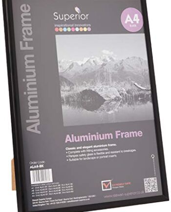 Stewart Superior Ramka na zdjęcia ze szczotkowanego aluminium A4, czar