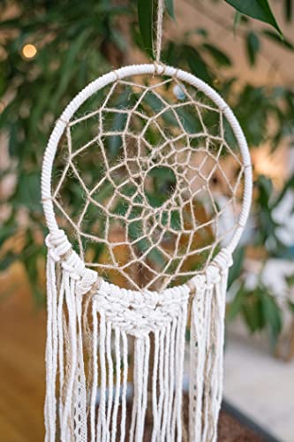 HEITMANN DECO - Łapacz snów styl makramy - beżowy - ok. 20 x 65 cm - dekoracja ścienna - obrazek 3