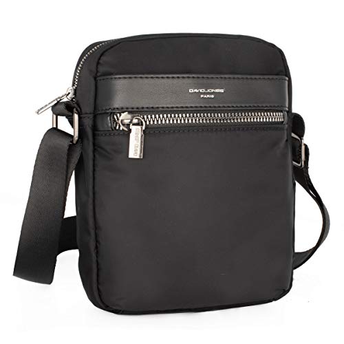 David jones - Męska Torba na Ramię Mała - Nylonowa Torba Listonoszka - Torby Crossbody Messenger Wiele Kieszeni - Mężczyzn Torebka Robocza Biznesowa Biurowa - Czarny - obrazek 5