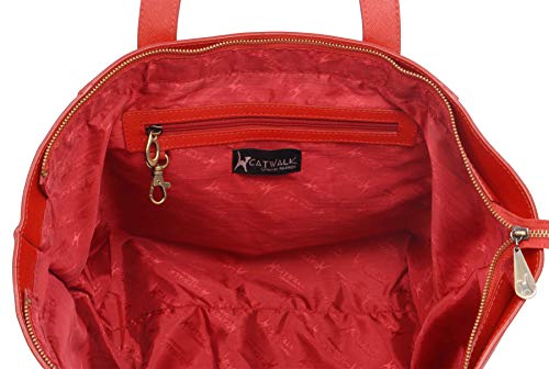 Catwalk Collection Handbags - Damska Duża Torebka Typu Tote Zasuwana - - obrazek 2