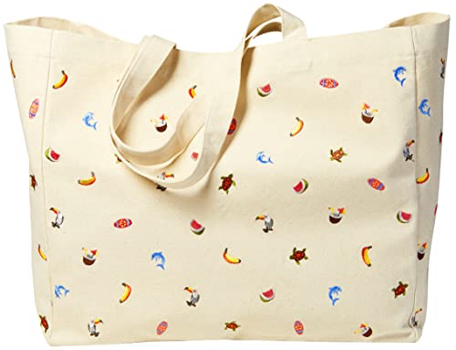 Sowel® torba plażowa, torba na ramię dla kobiet i mężczyzn, haftowana,