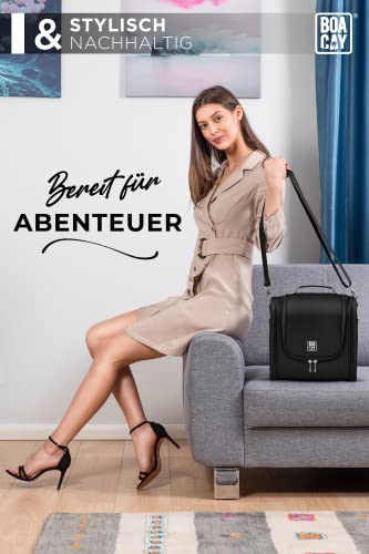 BOACAY Bardzo Duża Wisząca Kosmetyczka Podróżna dla Kobiet i Mężczyzn, - obrazek 3